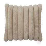 18 Inch Tan Vegan Fur Pillow