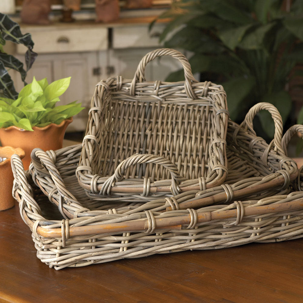 NORMANDY RECTANGULAR SERVING TRAYS, SET OF 3