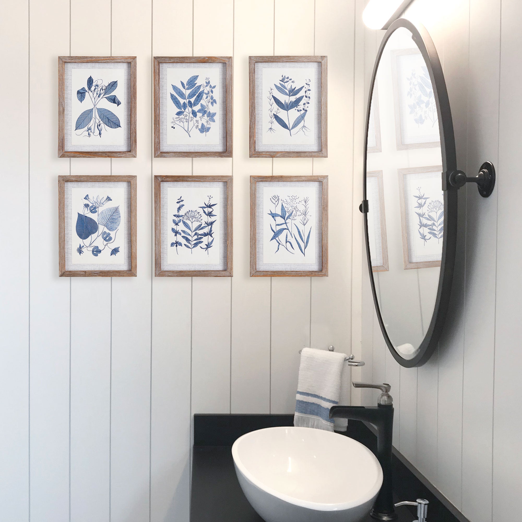 BLUE LEAF PETITE PRINTS, SET OF 6