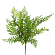 Vickerman 18" Artificial Green Fern Stem, Set of 3: Green / Plastic / 18"