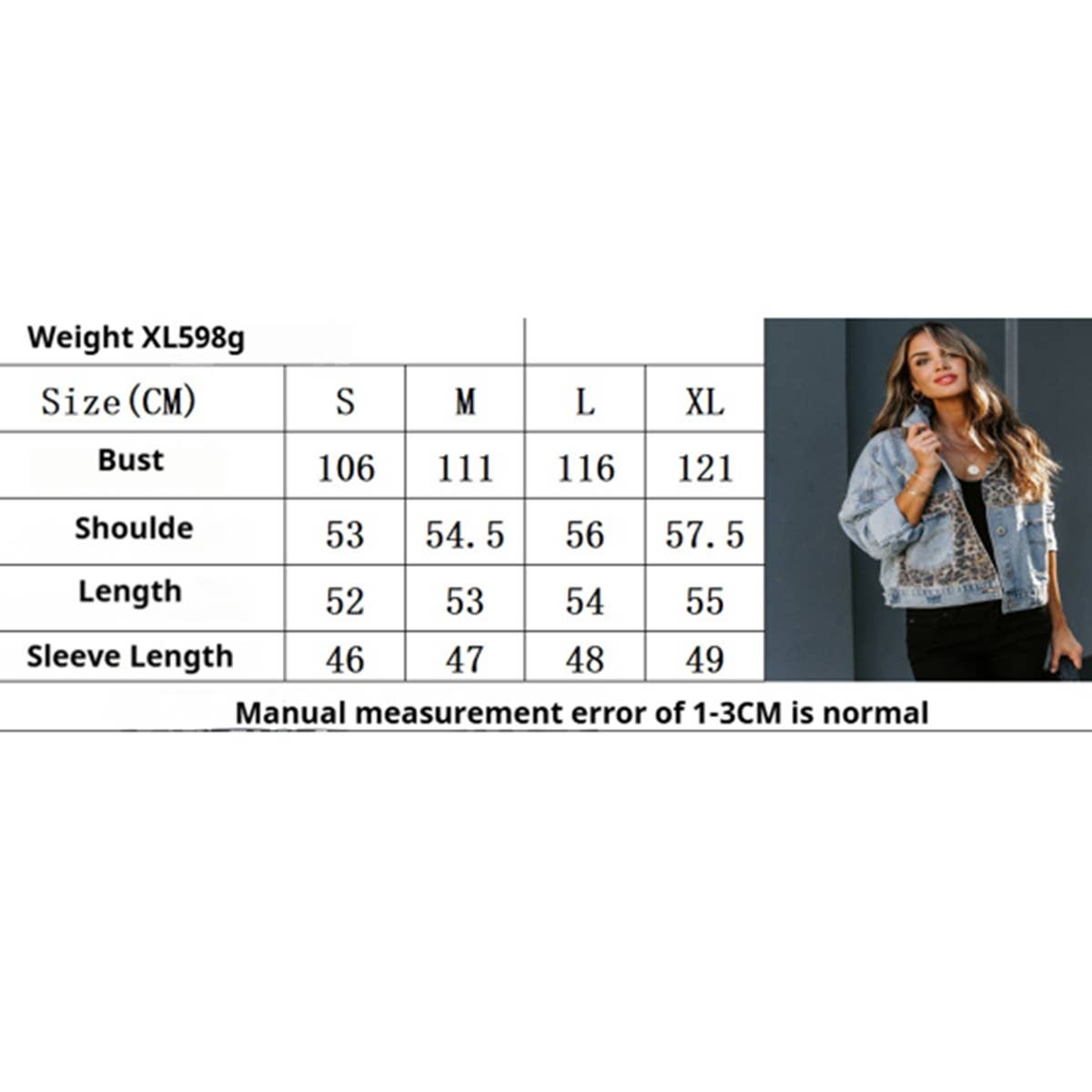 Fashion Leopard Print Ripped Jean Jacket_CWOCO1193: LEOPARD / (XL) 1