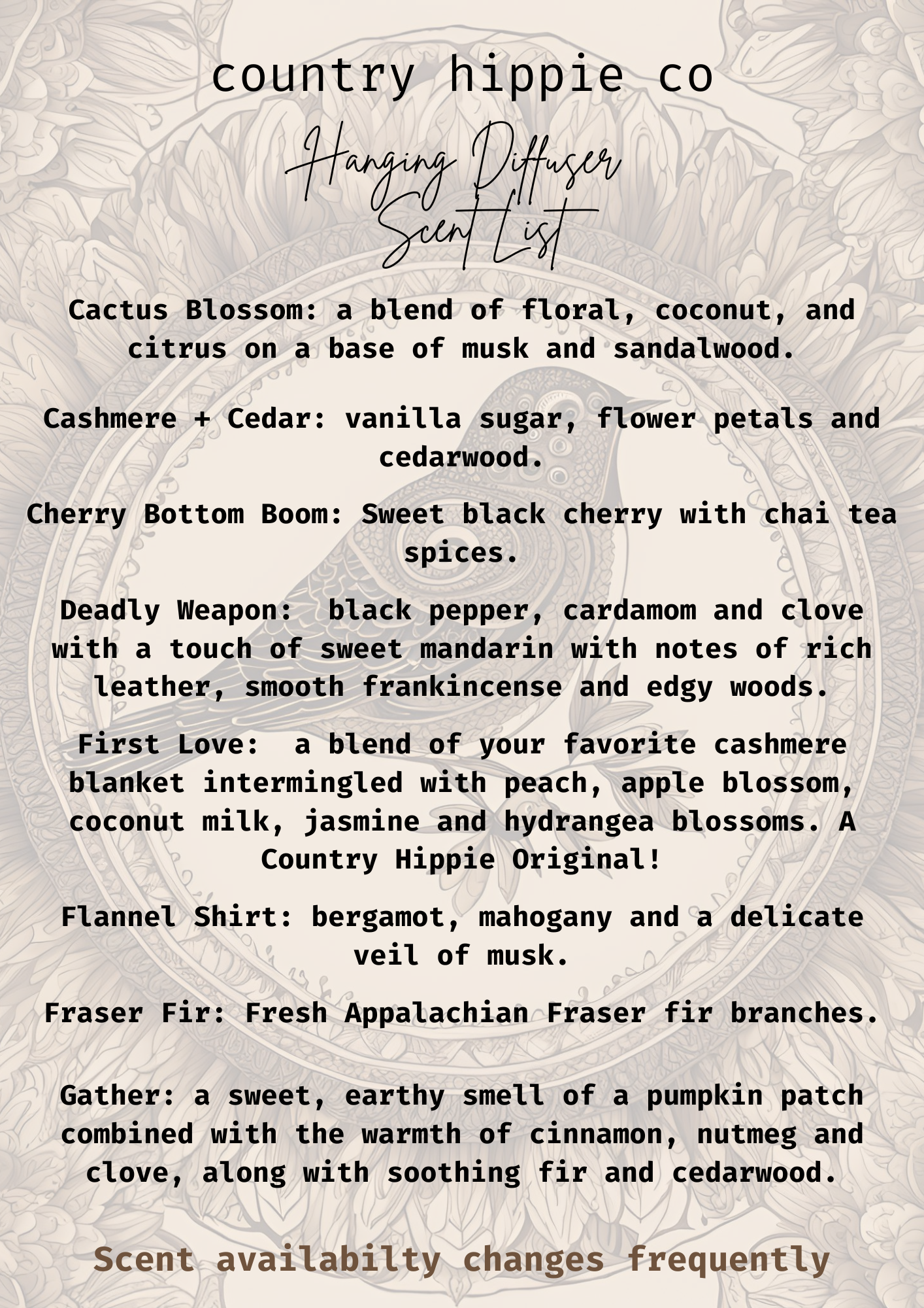 Hanging Car/Closet Fragrance Diffuser: Autumn AIr