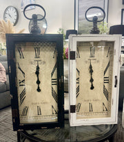 Black & White Wood Wall Clock - 2 Styles