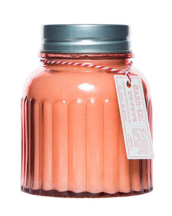 Honeysuckle Apothecary Jar Candle - Barr-Co. Soap Shop