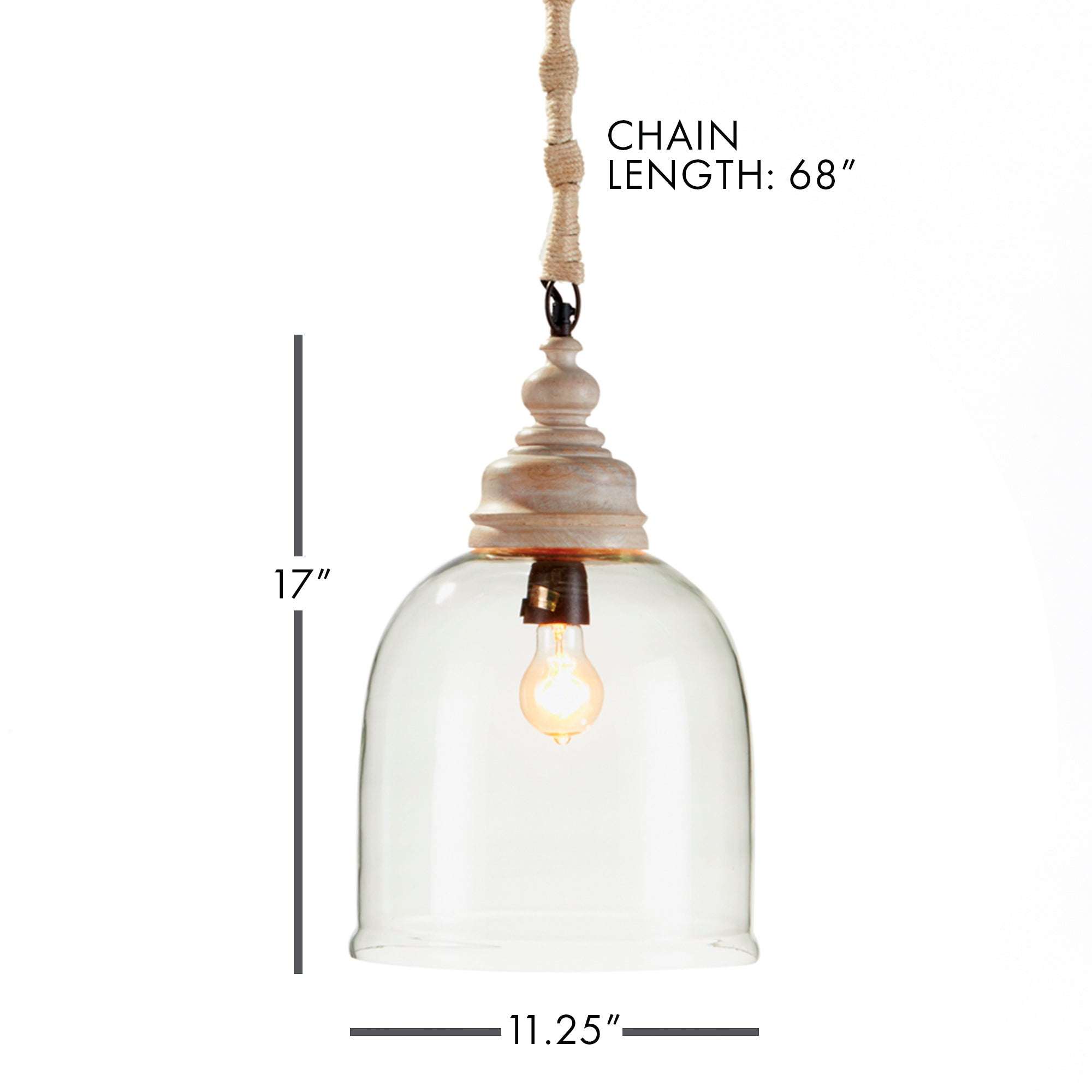 VINTNER'S CLOCHE PENDANT 17"