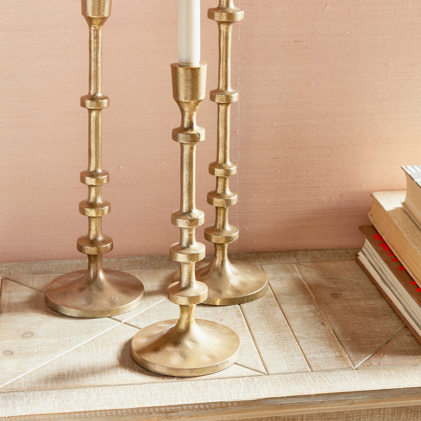 Abacus Taper Holders, Set Of 3