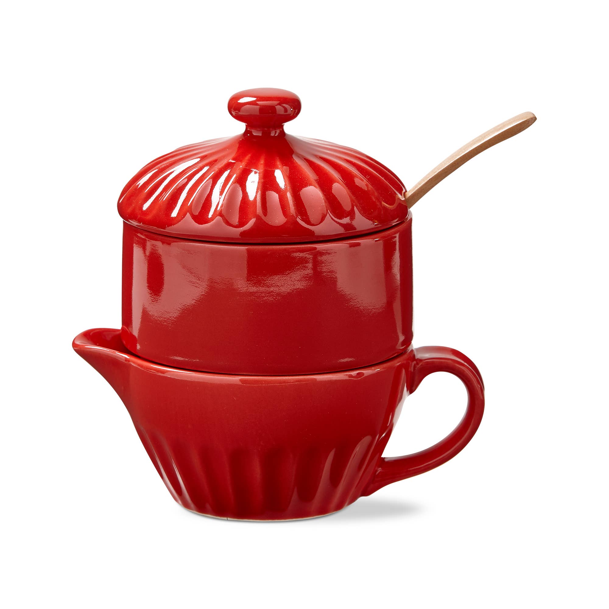 Stinson Cream + Sugar Set - Red