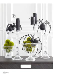 Glittered Black Metal Spiders