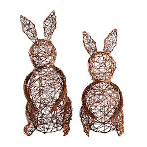 Large Woven Led Bunny Sitter