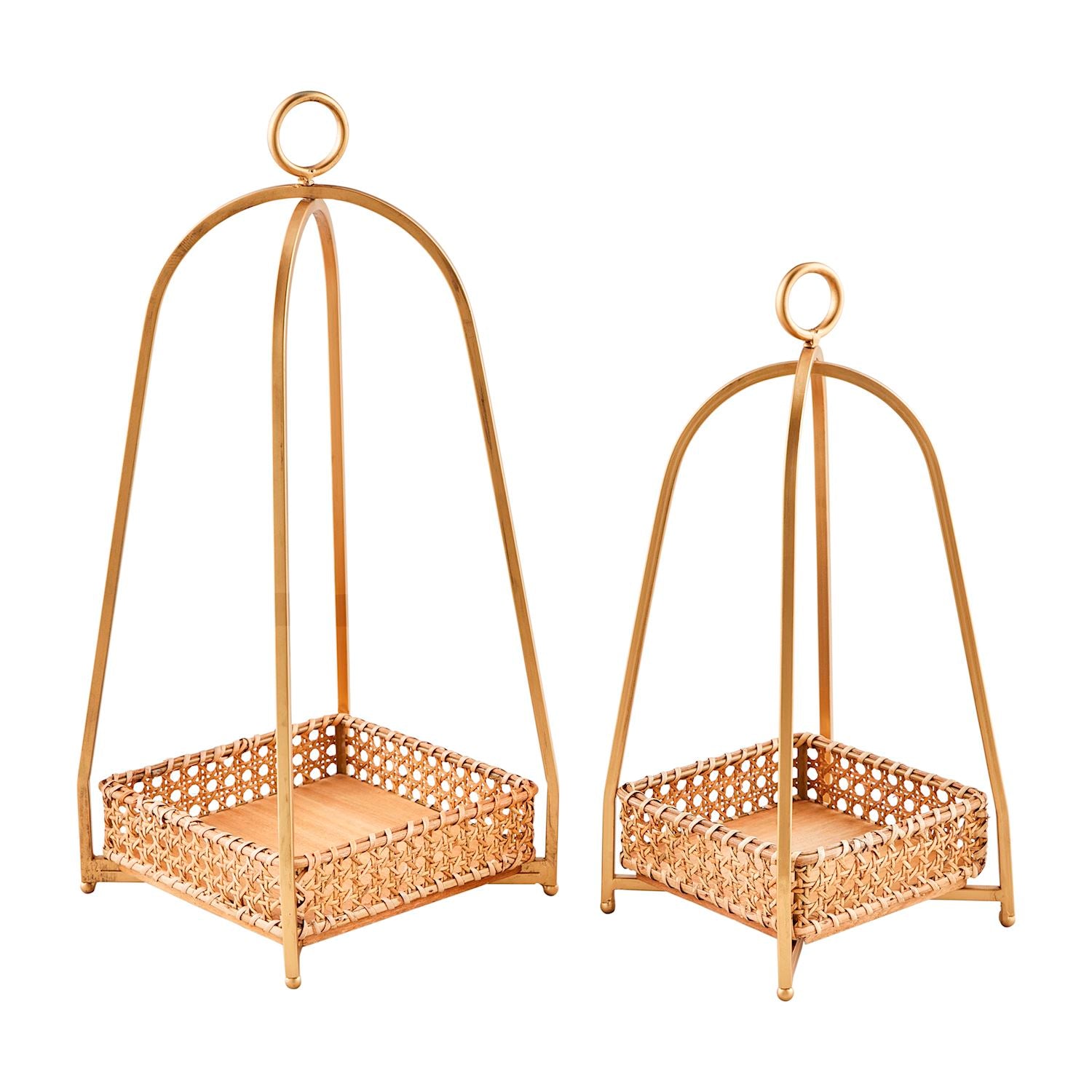 Cane Tray Lantern - 2 Sizes