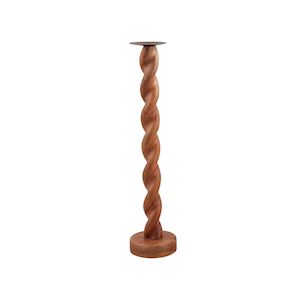 Twisted Wood Candlestick - 3 Sizes