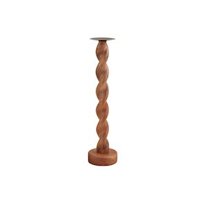 Twisted Wood Candlestick - 3 Sizes