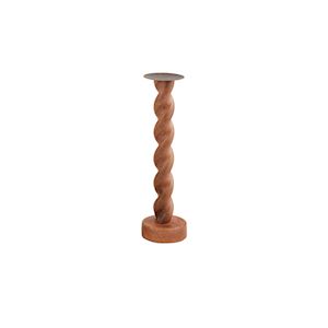 Twisted Wood Candlestick - 3 Sizes