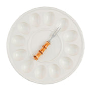 White Bamboo Deviled Egg Tray Set