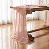 Beige Gauze Rustic Cheesecloth Table Runner 120 Inch 10 FT