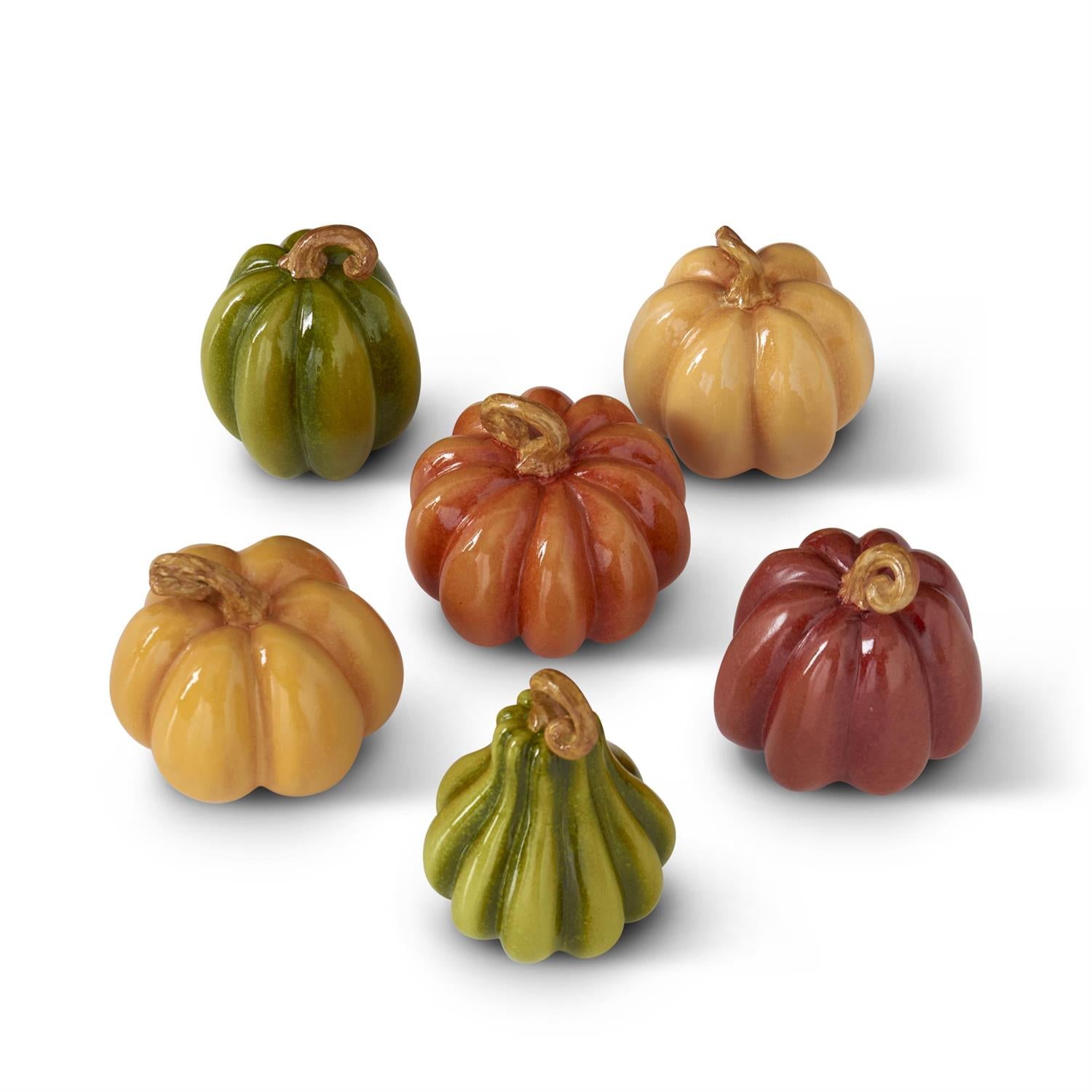 Assorted Fall Colored Mini Pumpkins (6 Styles)