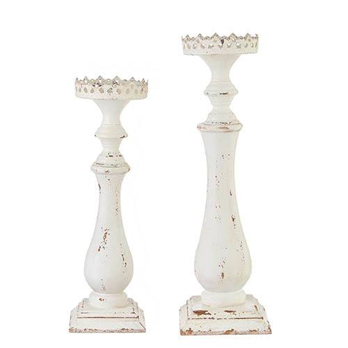 Distressed Candle Holders - 2 Sizes