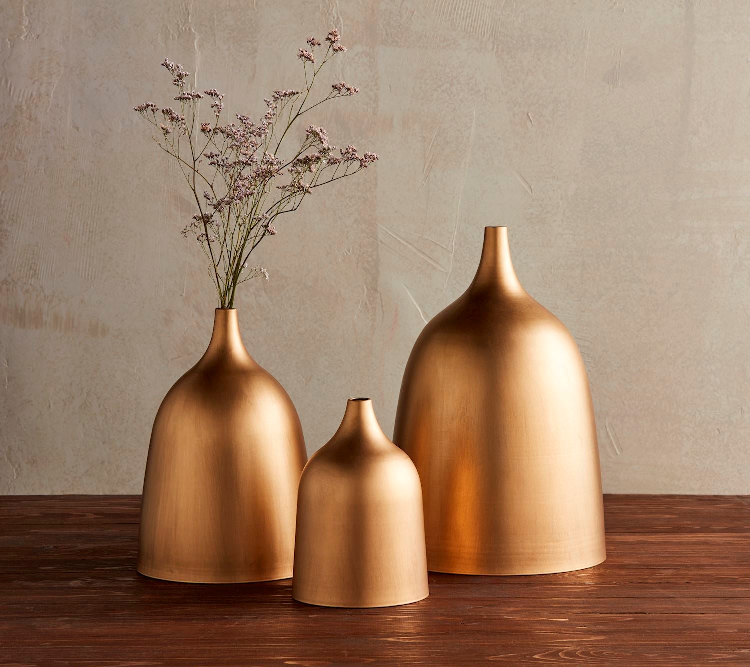 Nesting Brass Vases - 3 Sizes