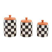 Black & White Check Canister - 3 Sizes