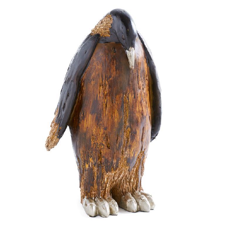 15.75 Inch Brown Resin Penguin w/Head Down