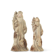Light Brown Resin Knotty Santas - 2 Sizes