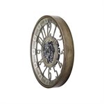 Pewter Round Gear Clock