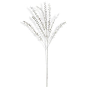 Silver Glittered Stem w/Mini Teardrop Leaves - 31 Inch