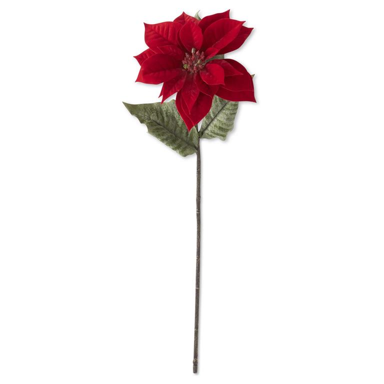 Red Poinsettia Pick - 29 Inch
