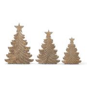 Mango Wood Wispy Carved Christmas Trees - 3 Sizes