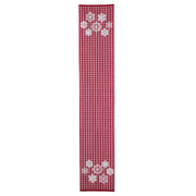 72 Inch Red & White Plaid Table Runner