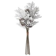 Iced Twig & Flocked Pinecone Bundle - 18 Inch