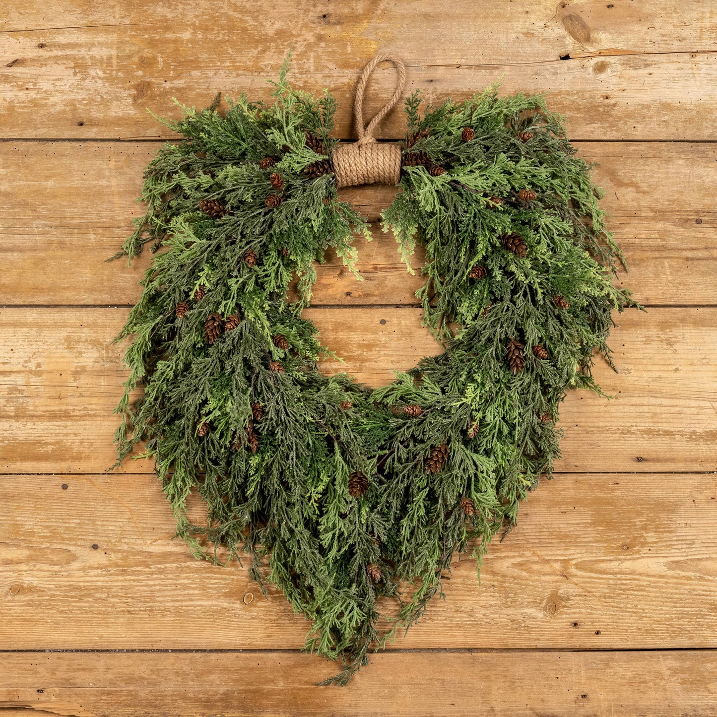 32" MIXED CEDAR HANGING WREATH - Available July 10 shipping