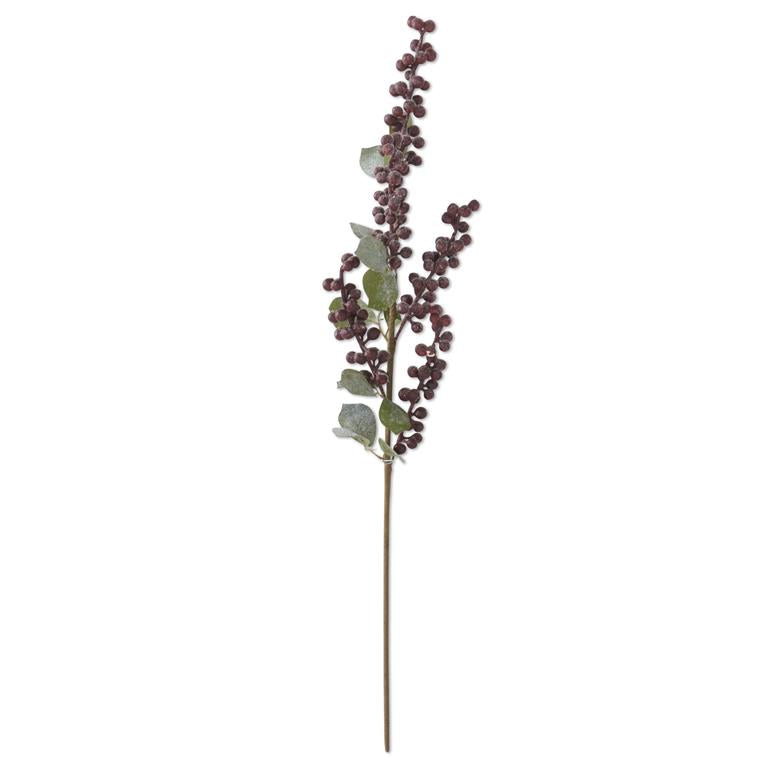 Frosted Burgundy Berry Stem - 25.5 Inch