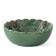 6.75 Inch Green Ceramic Pinecone Bowl