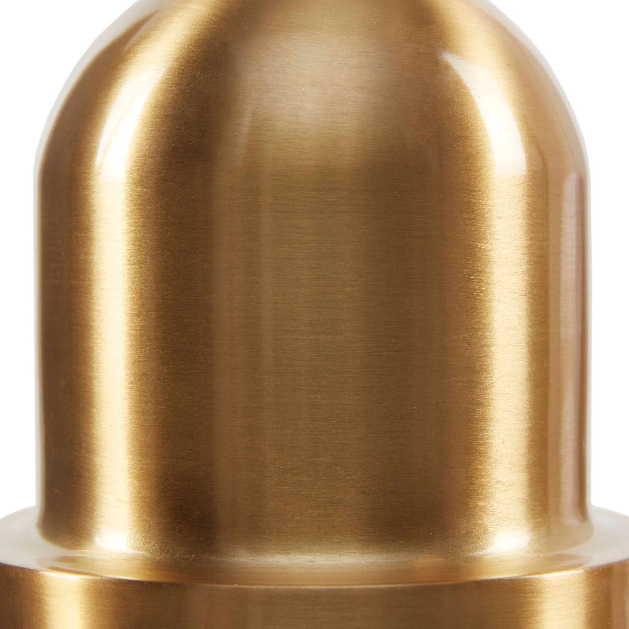 Bell Shaped Glass Pendant, Gold/Clear