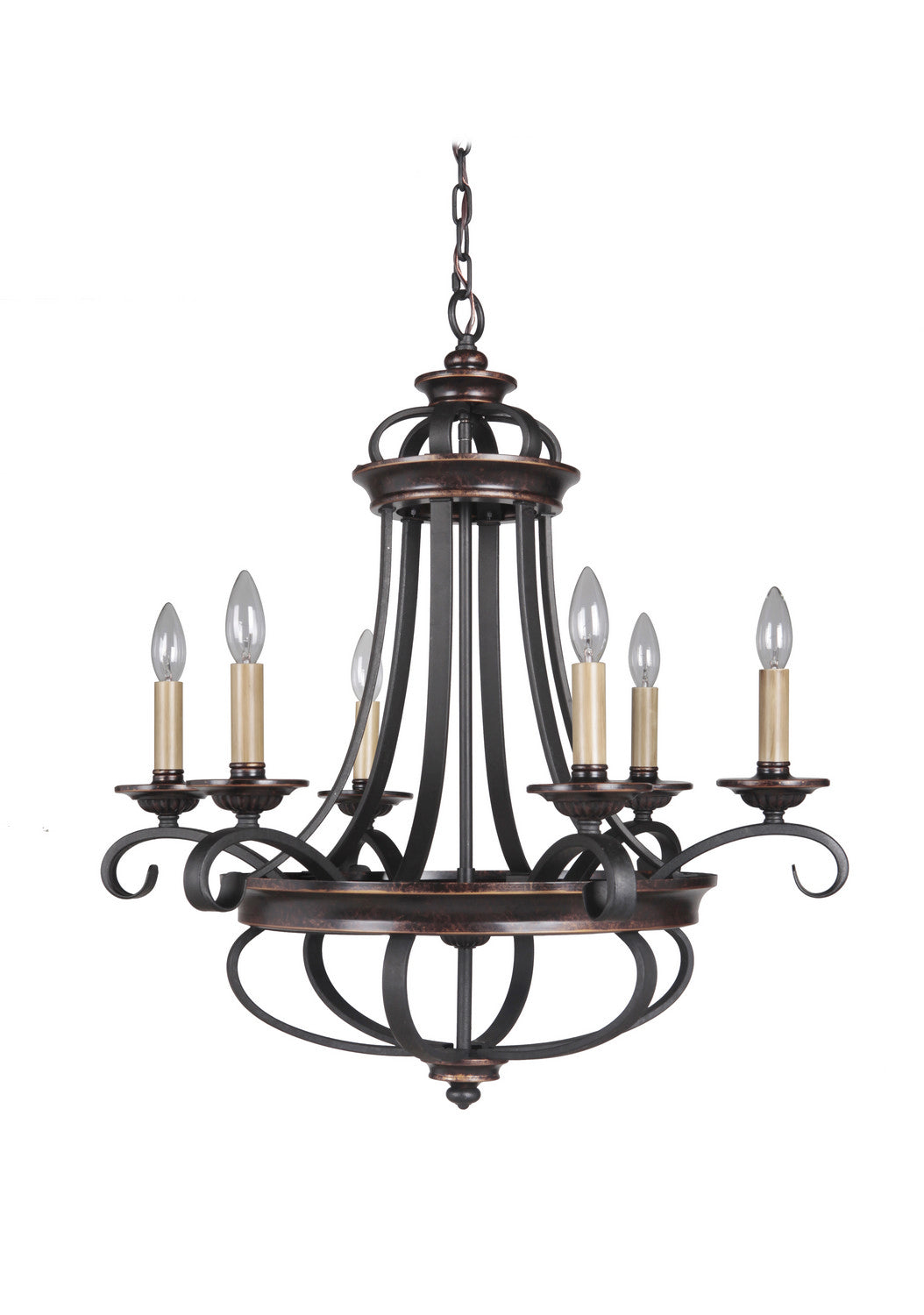 Craftmade - 38726-AGTB - Six Light Chandelier - Stafford - Aged Bronze/Textured Black