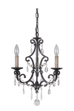 Craftmade - 38923-MBK - Three Light Chandelier - Bentley - Matte Black