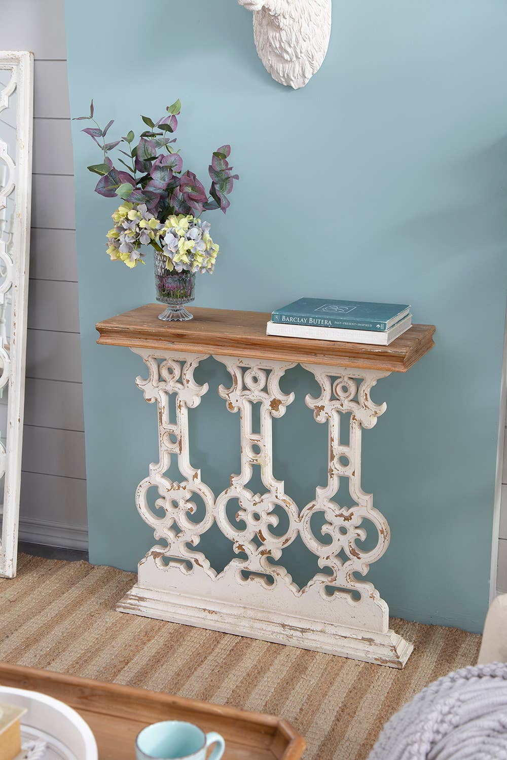32x12x32" Rustic Fir Wood Console Table
