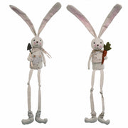 White Easter Bunny Shelf Sitter Set 2 - Polyester 23.03"
