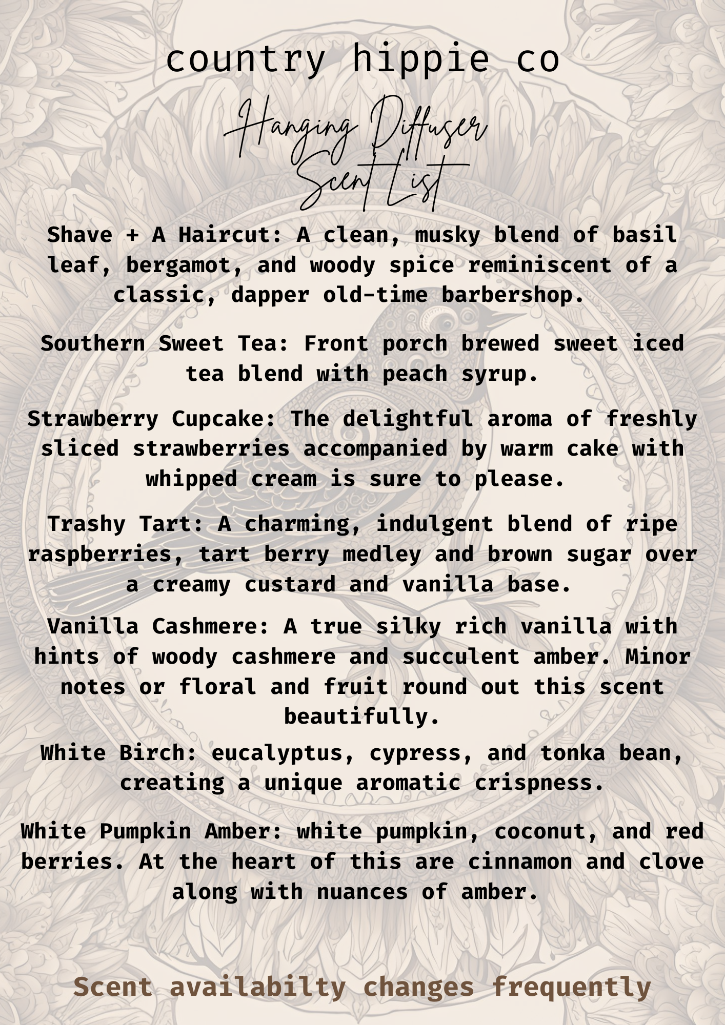 Hanging Car/Closet Fragrance Diffuser: Autumn AIr