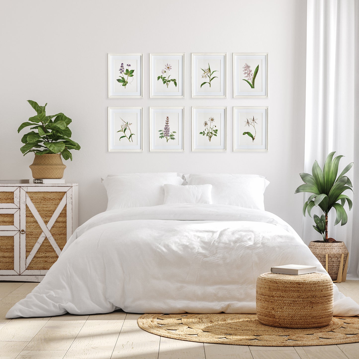 FLOWERS IN BLOOM PETITE PRINTS, SET OF 8