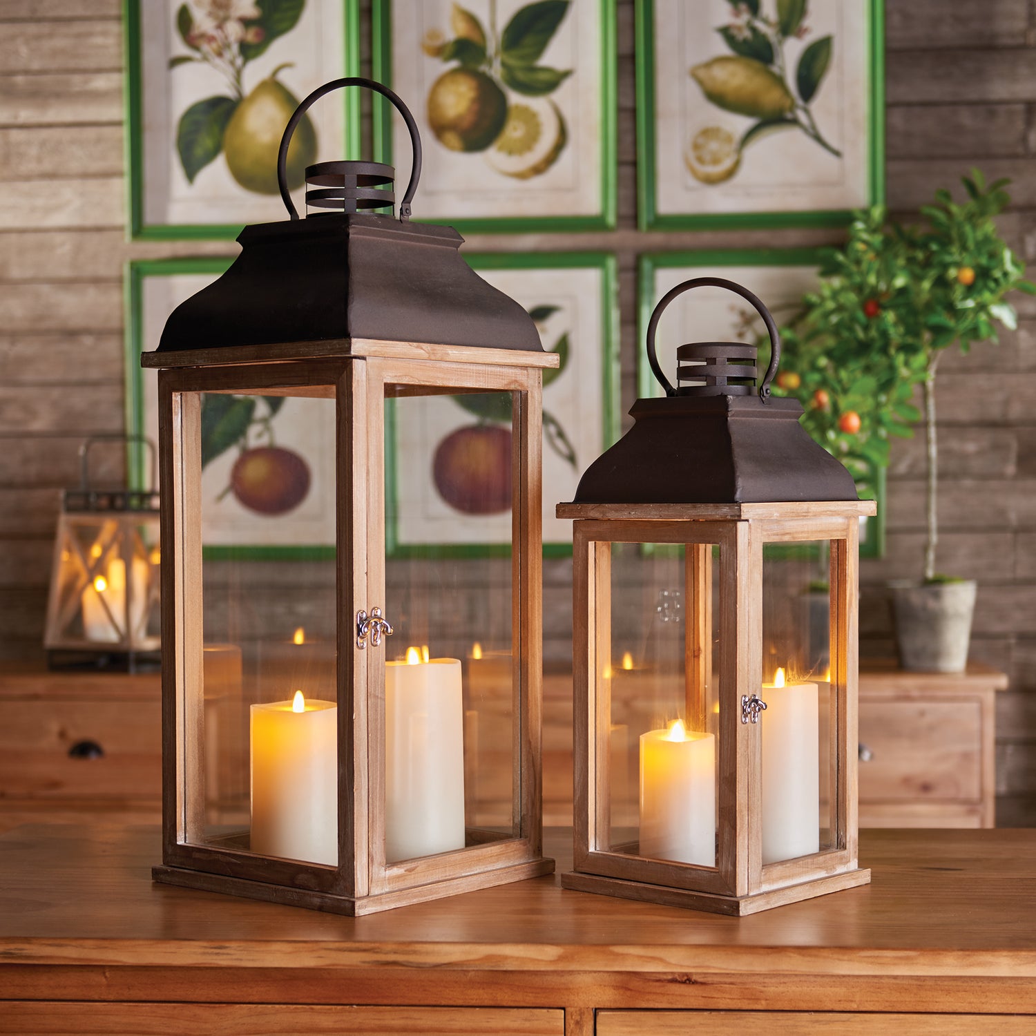 Carmel Lanterns, Set Of 2