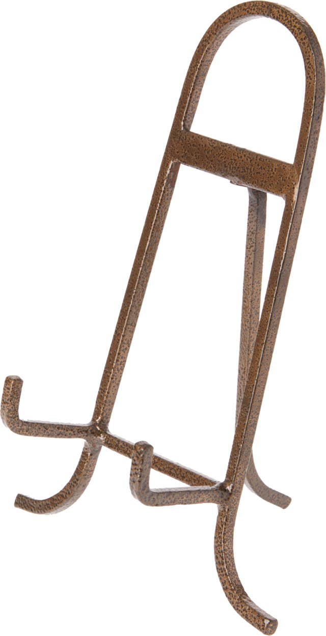 Bard's Wrought Iron Easel, 8.75" H x 7" W x 4" D: Black