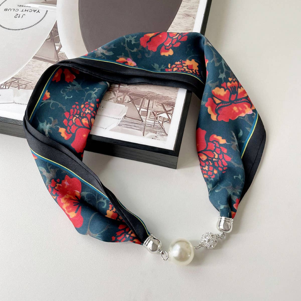 Magnetic Silk Scarf Necklace – Elegant Neck Wrap_CWASC0752: TYPE7 / (OS) 3