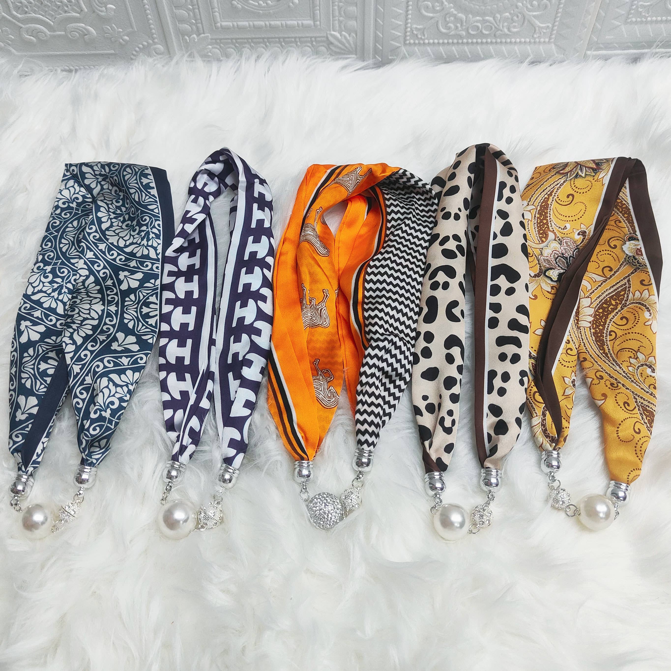 Magnetic Silk Scarf Necklace – Elegant Neck Wrap_CWASC0752: TYPE1 / (OS) 3