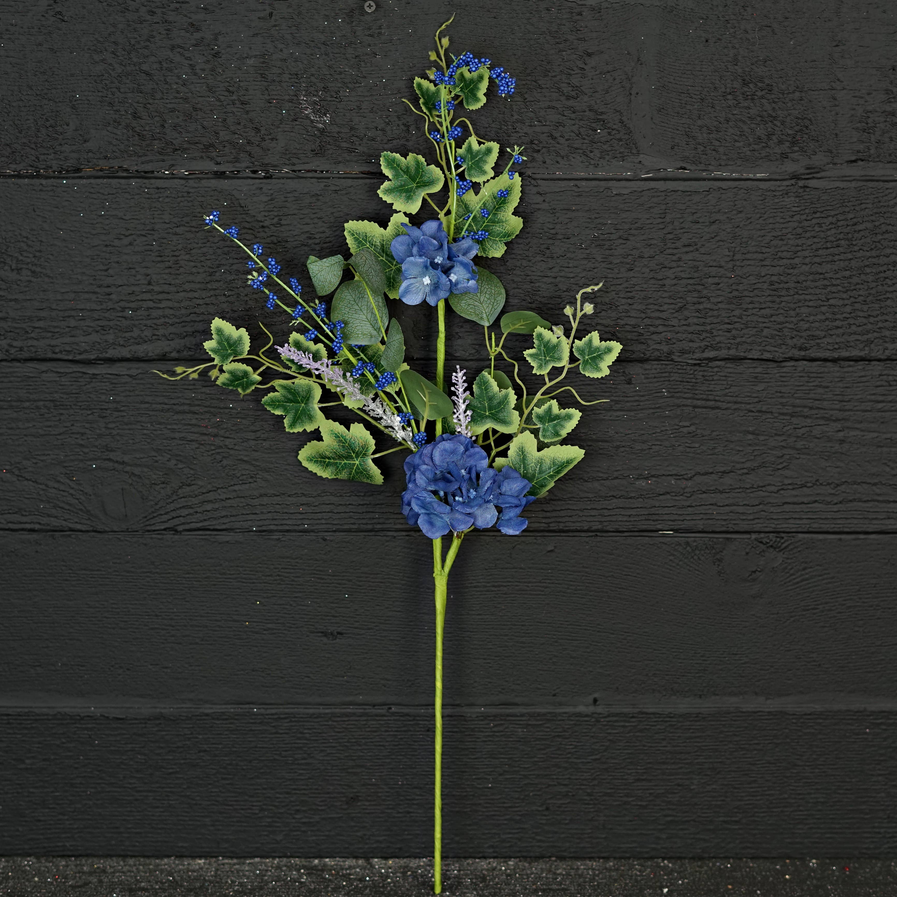35625-24in Spray-Blue Hydrangea Garden
