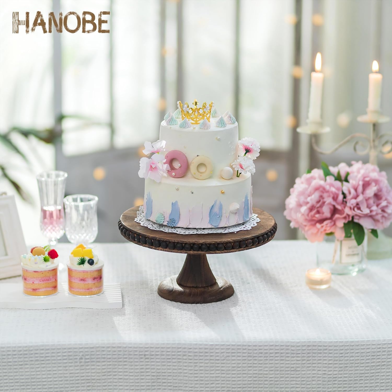 Distressed Rustic Cake Stand