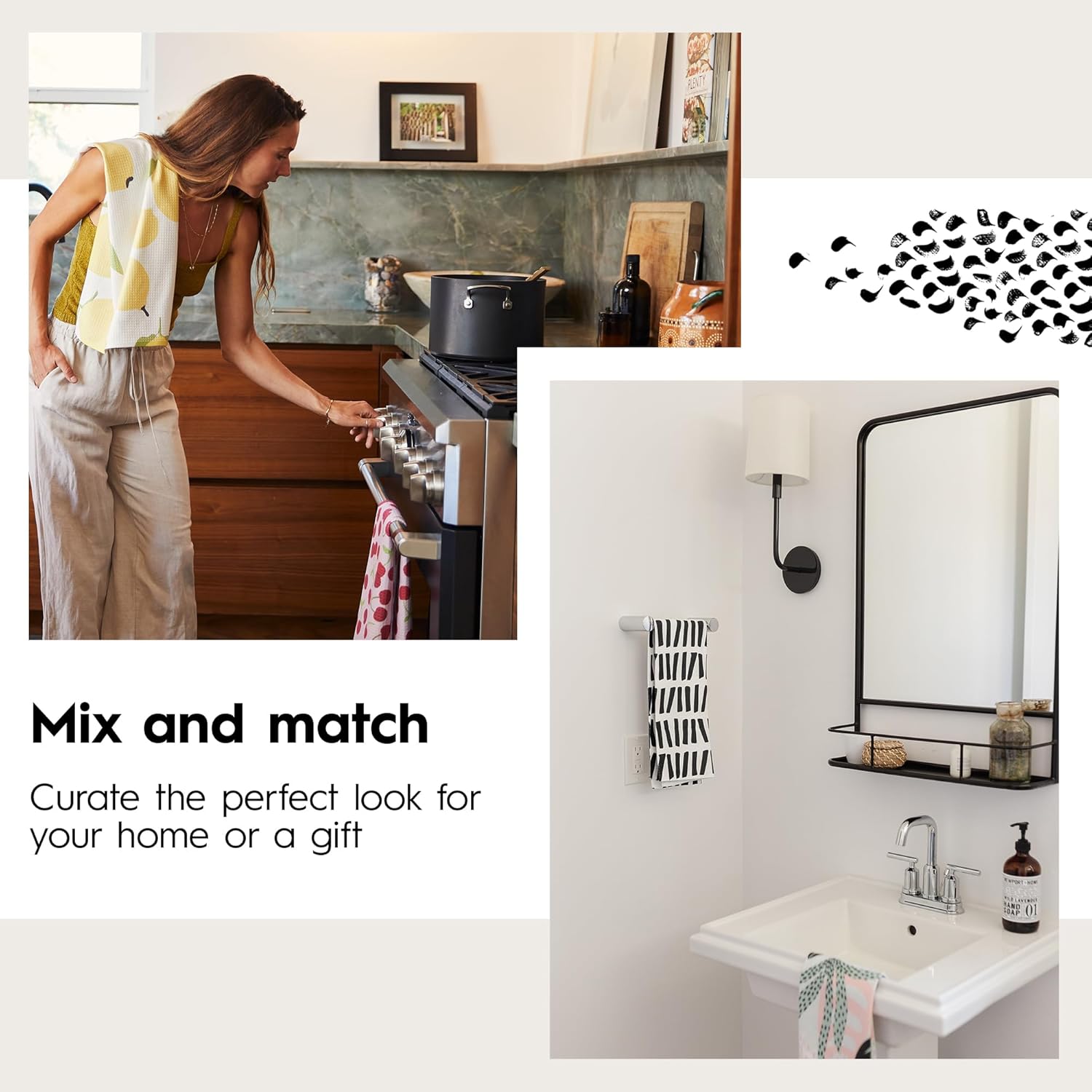 Moths, Bats, Oh My! Geometry Tea Towel