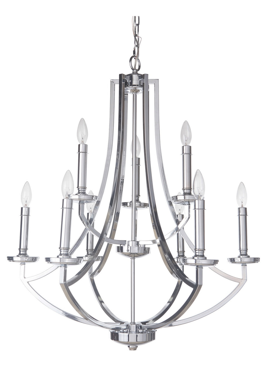 Craftmade - 40029-CH - Nine Light Chandelier - Hayden - Chrome