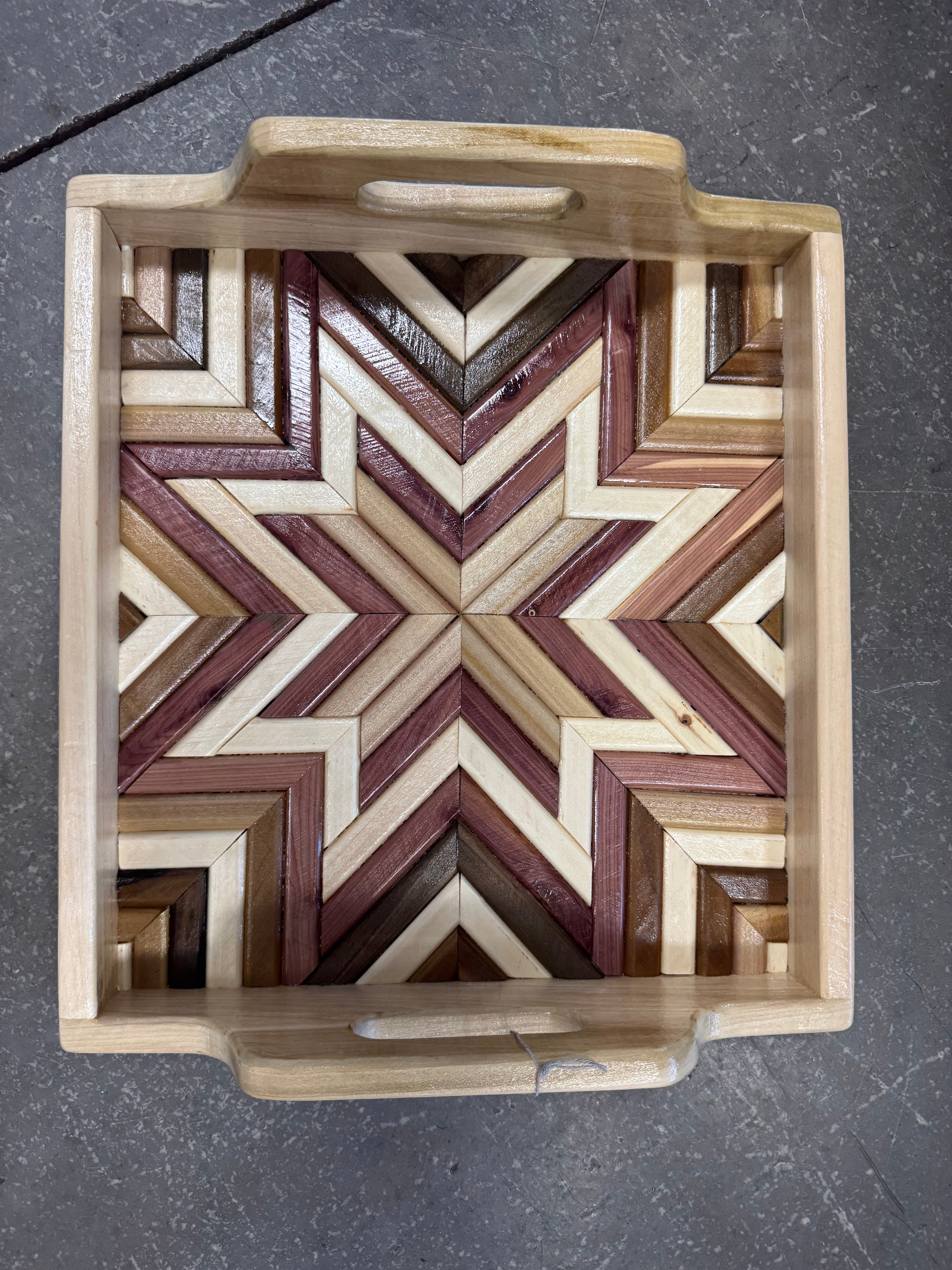 Artisan Handcrafted Wood Tray - 2 Designs